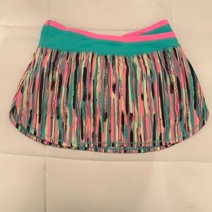 Ivviva by Lululemon multi-colour/neon tennis skirt with under shorts. US size 12